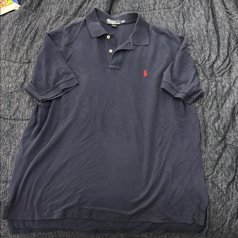 Polo by Ralph Lauren Blue and Red Classic Polo Shirt